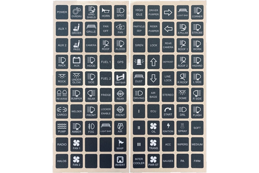 Switch-Pros Vertical Switch Panel Labels