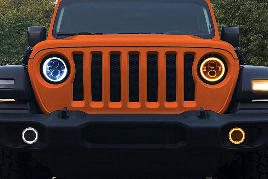 Quake LED 7in Headlights & LED Fog Lights