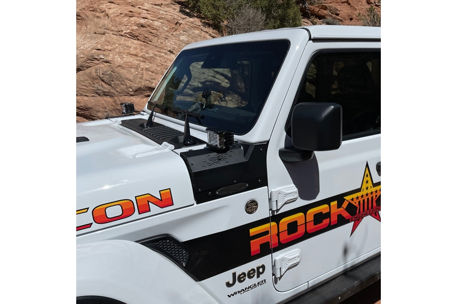Rock Slide Engineering Lower Larger Cowl LED Light Bracket Kit