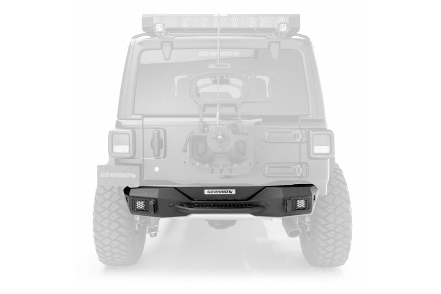 Go Rhino Rockline Rear Stubby Bumper - Textured Black