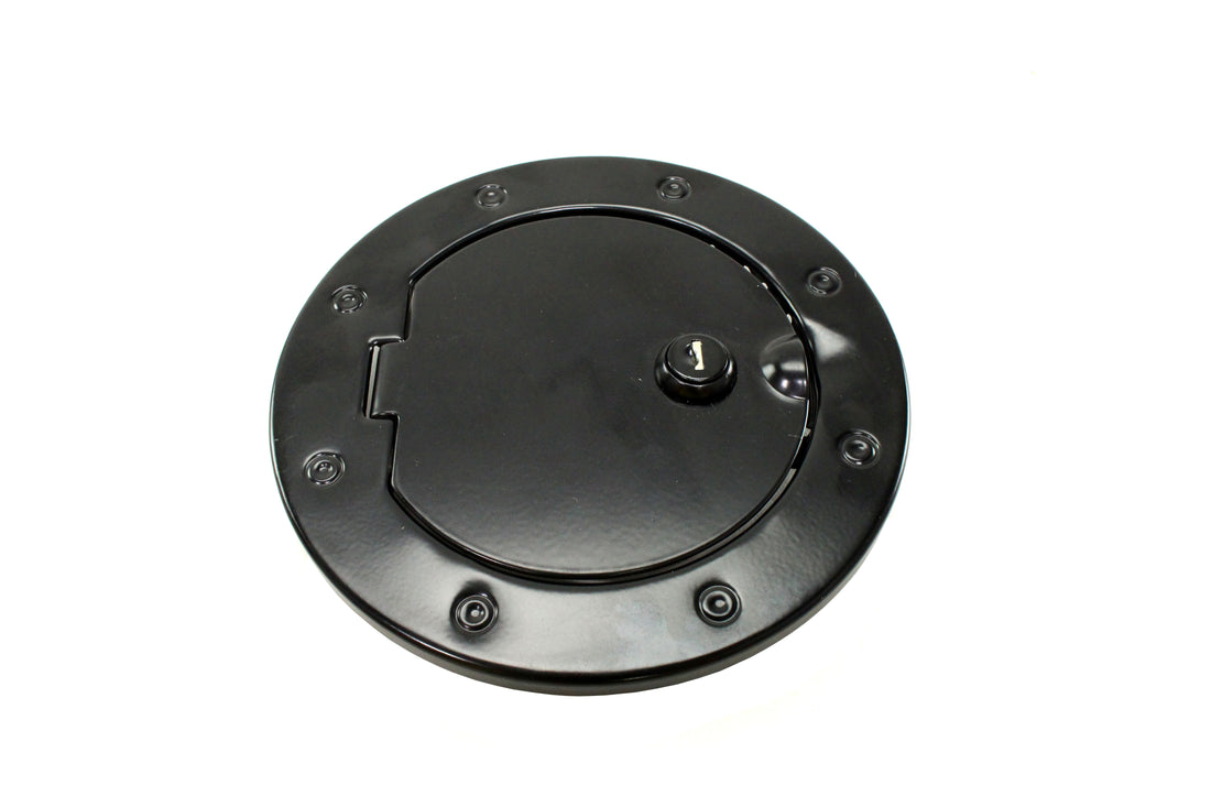 Rugged Ridge Locking Gas Cap Door Black Steel