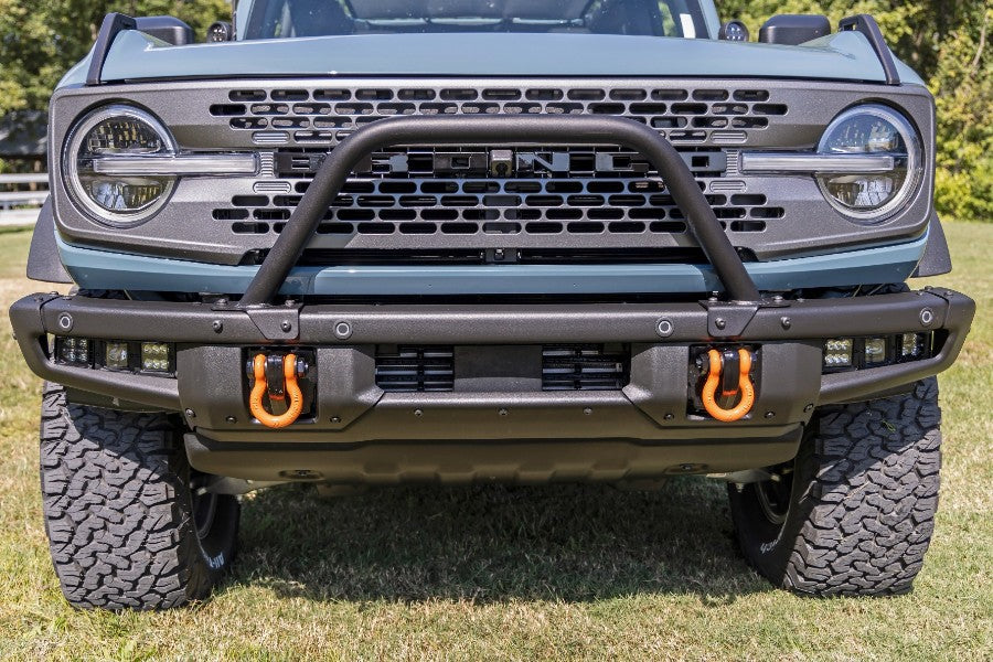 Rough Country Safari Bar Kit OE Modular Steel Bumper 3in OSRAM Angle Wide Series