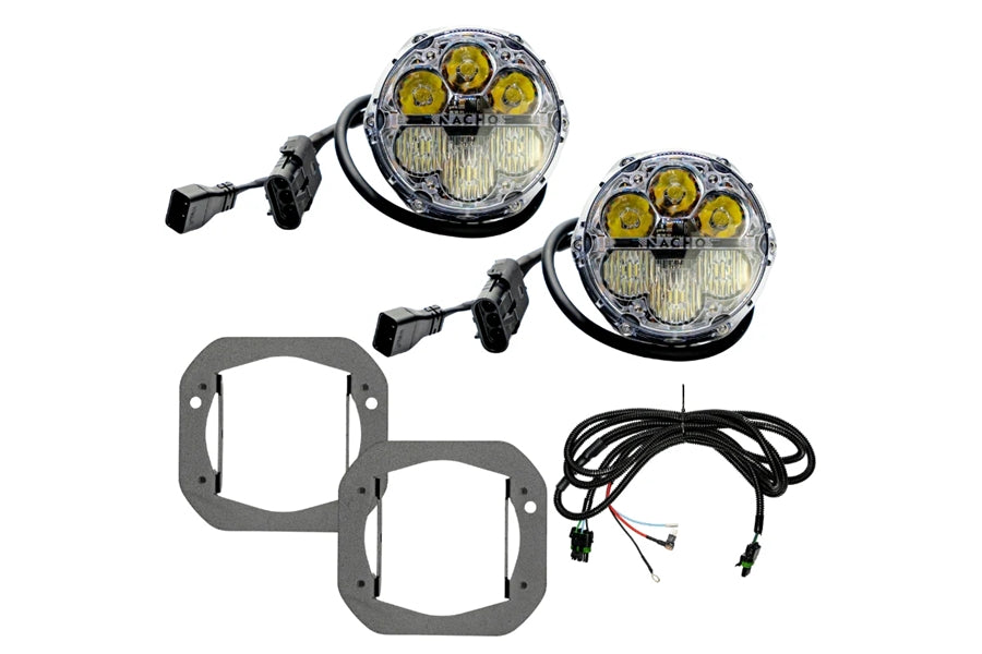 Nacho Offroad Technology SAE Plug N Play Fog Kit, White - Combo