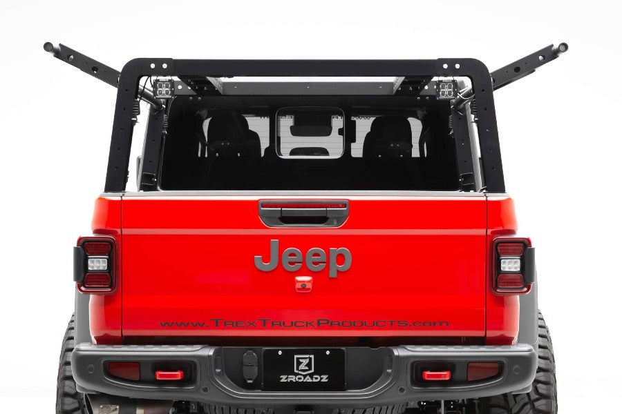 ZROADZ Overland Access Rack W/ Two Lifting Side Gates, For use on Factory Rail