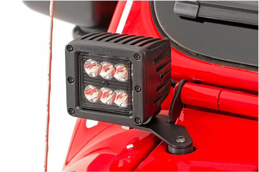 Rough Country 2in Black-Series LED Lower Windshield Kit w/ Amber DRL