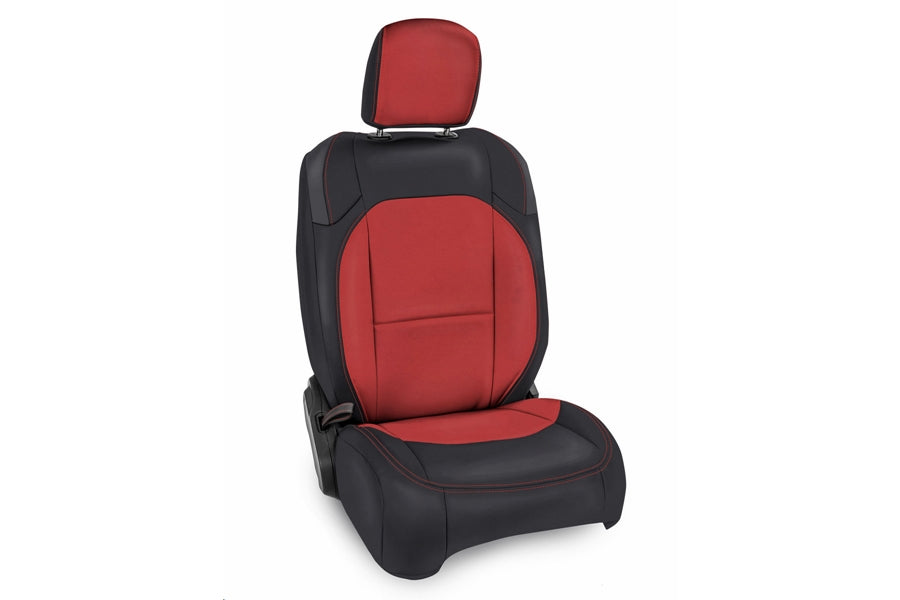 PRP Front Seat Covers w/Molle, Pair, Black/Red
