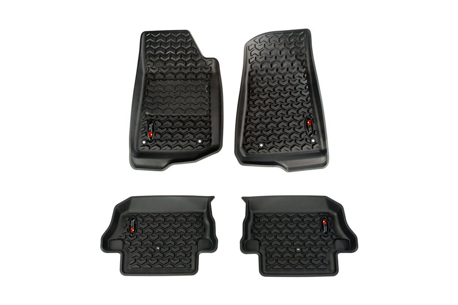 Rugged Ridge All Terrain Floor Liner Kit w/Door Entry Guards Package