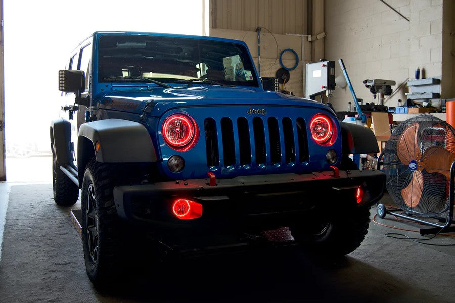 Oracle LED Surface Mount Headlight Halo Kit - Red