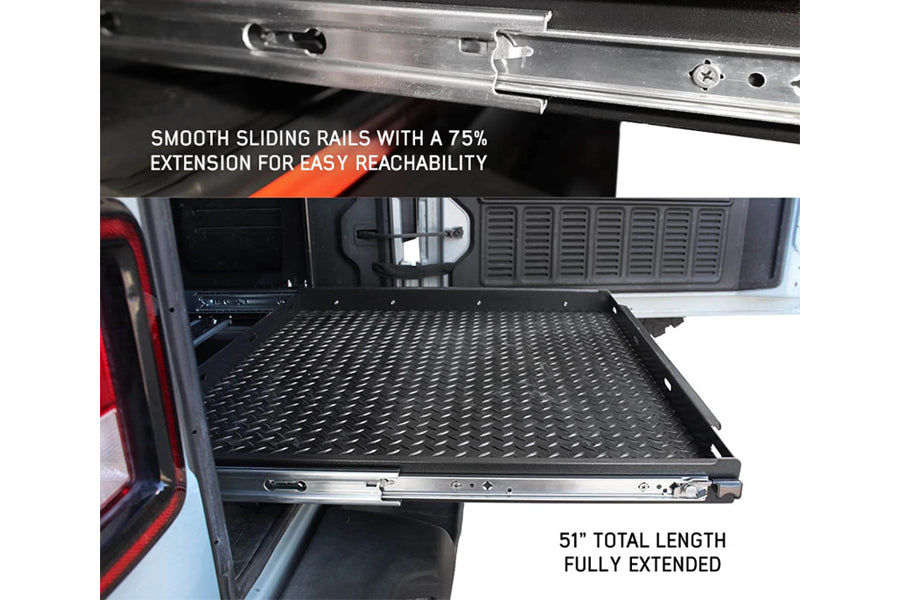 Overland Vehicle Systems Cargo Storage Rack w/Shelf and Sliding Extension