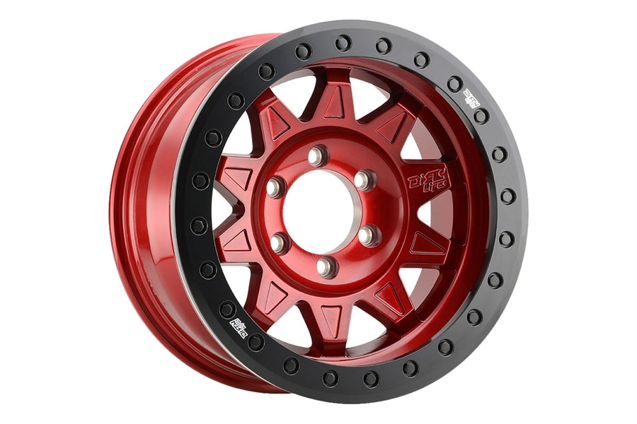 DIRTY LIFE 9302 ROADKILL SERIES WHEEL 17X9 5X5 38MM OFFSET RED W/ BLACK RING