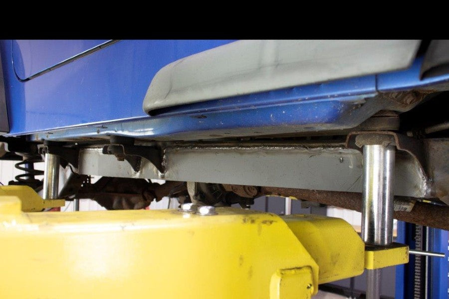 Rust Buster Center Frame at Skid Plate Mount, Left