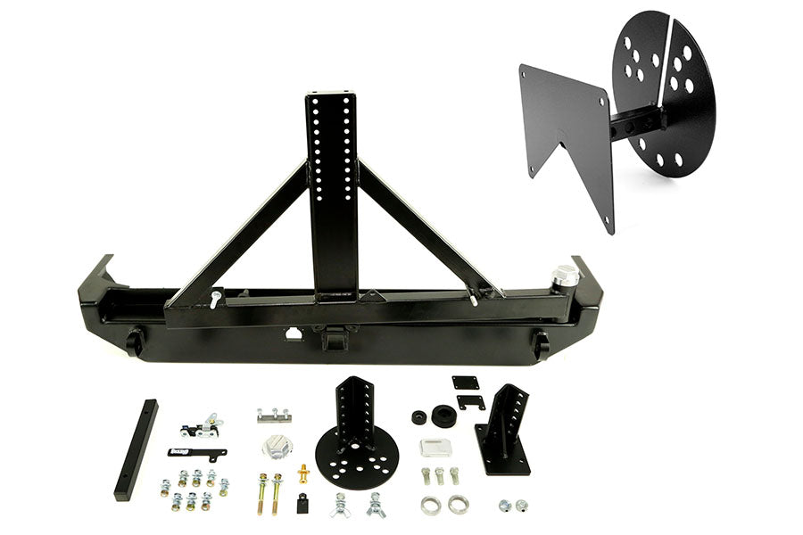 Rock Hard 4x4 Rear Bumper w/ License Plate Relocation Bracket