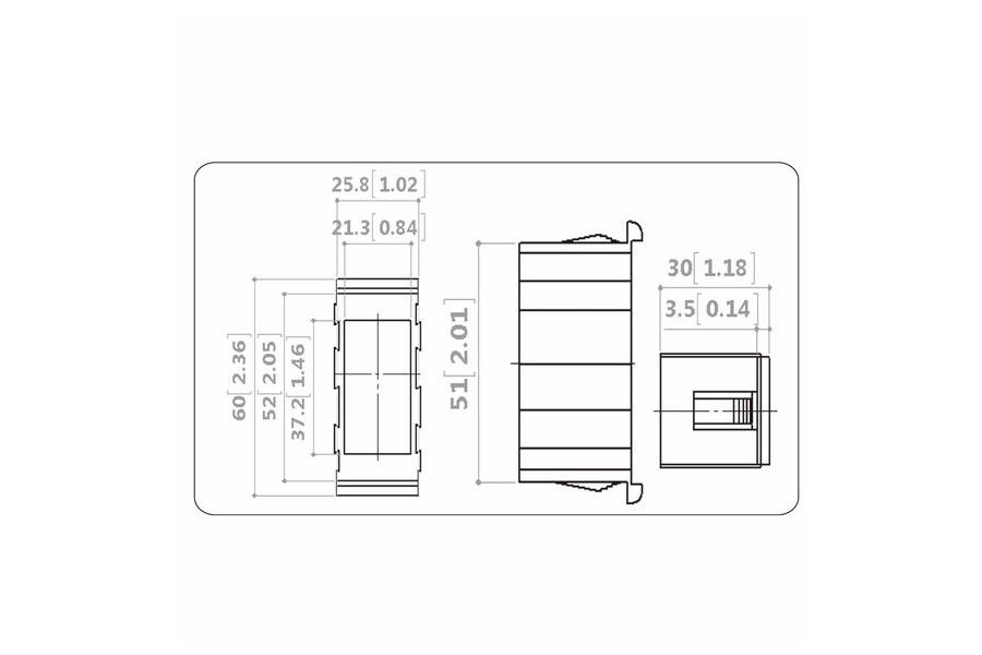 Bulldog Winch Switch Mounting Panel - Middle