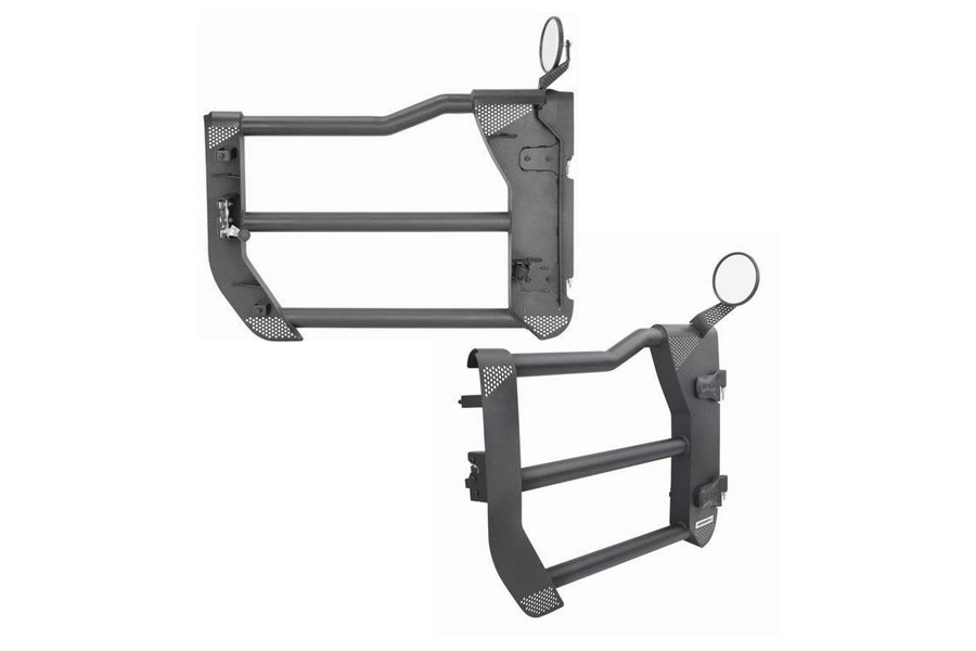 Go Rhino Trailline Front Tubular Doors - Textured Black