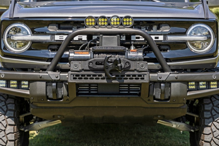 Rough Country Safari Bar Kit OE Modular Steel Bumper 3in OSRAM Angle Wide Series