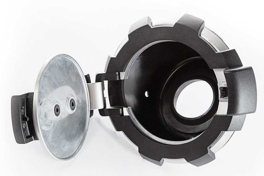 Rugged Ridge Elite Fuel Door, Non-Lock, Brushed Alum.