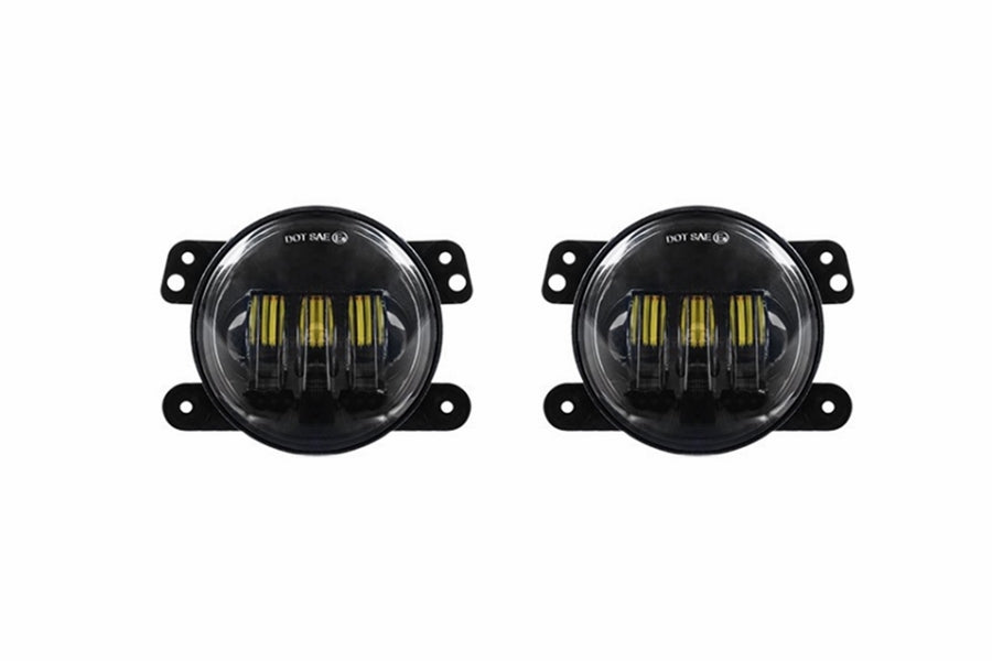 Quake LED 4in Tempest Series RGB Fog Lights, Black - Quad Lock/Interlock Compatible