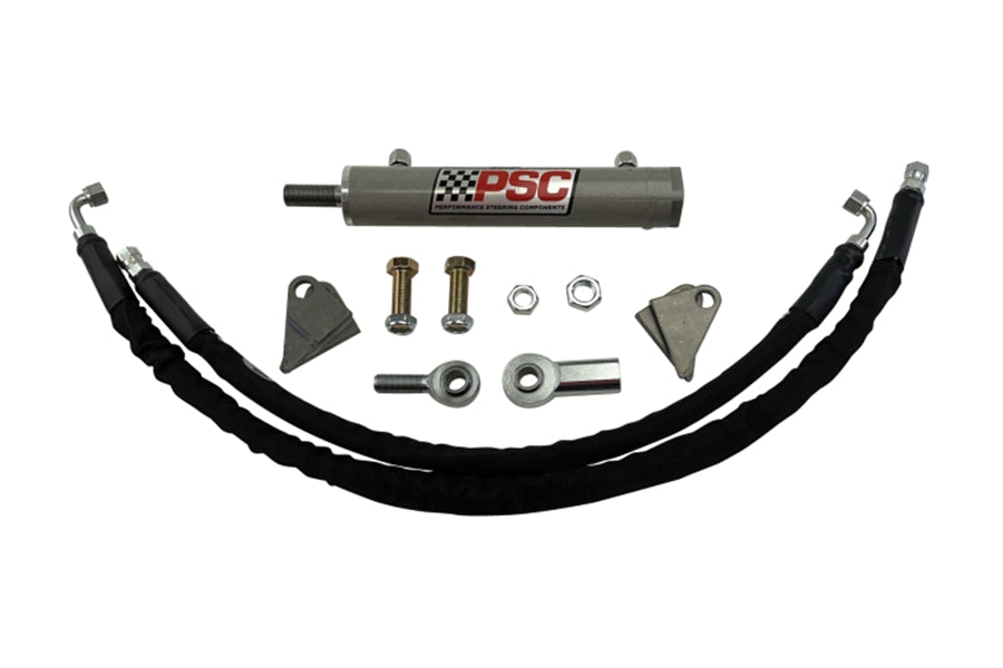 PSC Cylinder Assist Steering Kit for Aftermarket Front Axle 6.75in Lock-to-Lock 1.5in Offset Tie Rod