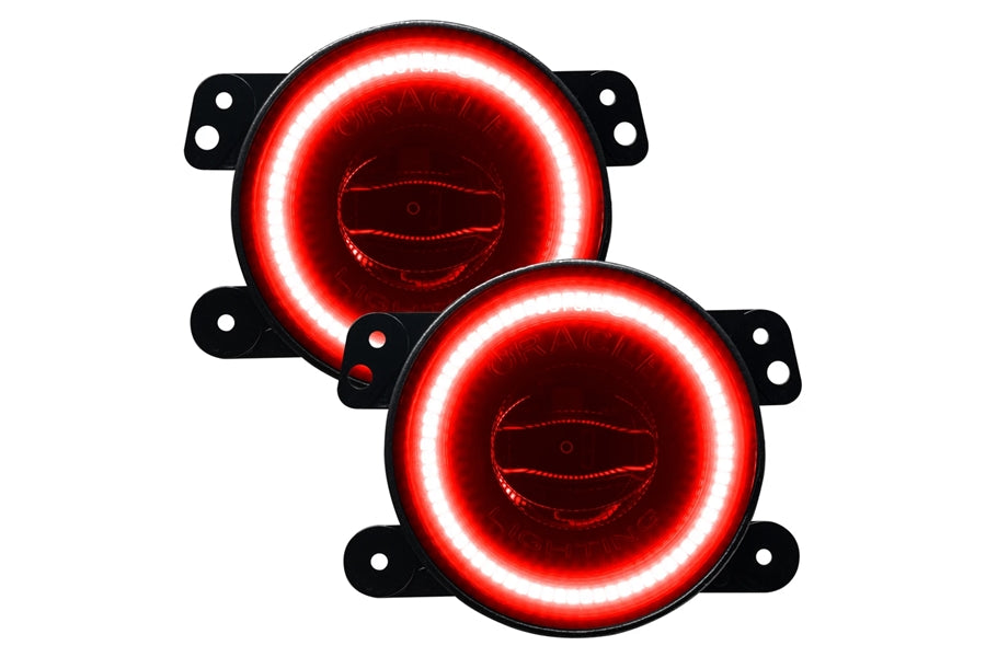 Oracle High Performance 20W LED Fog Lights - Red