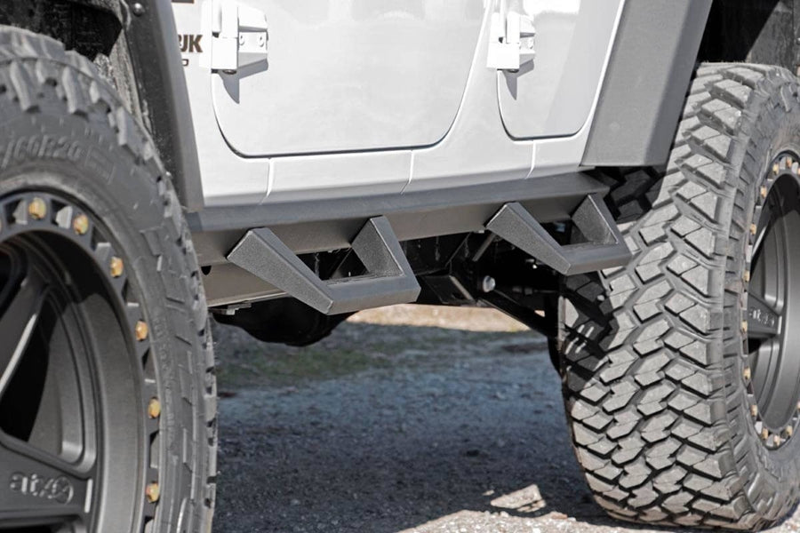 Rough Country Contoured Drop Steps - Black