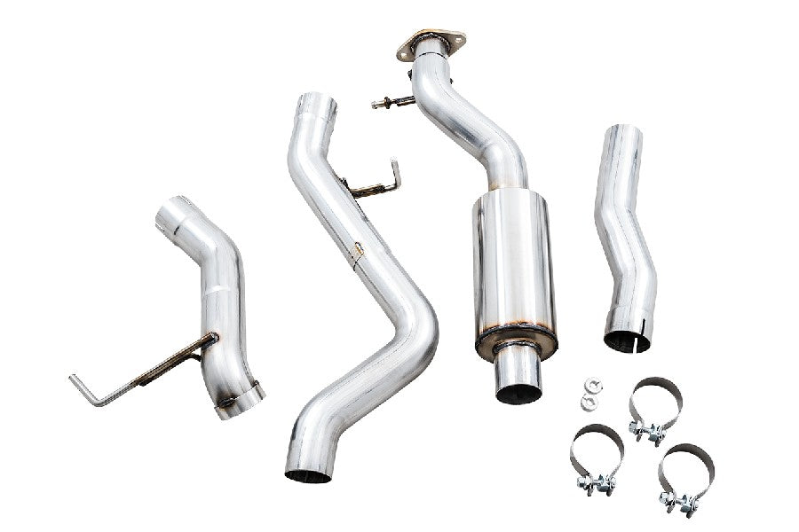 AWE 0FG Cat-back Exhaust w/Single 5in Chrome Silver Tip