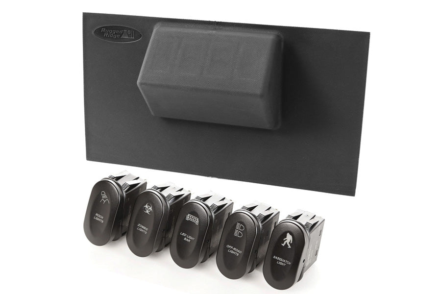 Rugged Ridge Etched Lower 4 Switch Panel Kit