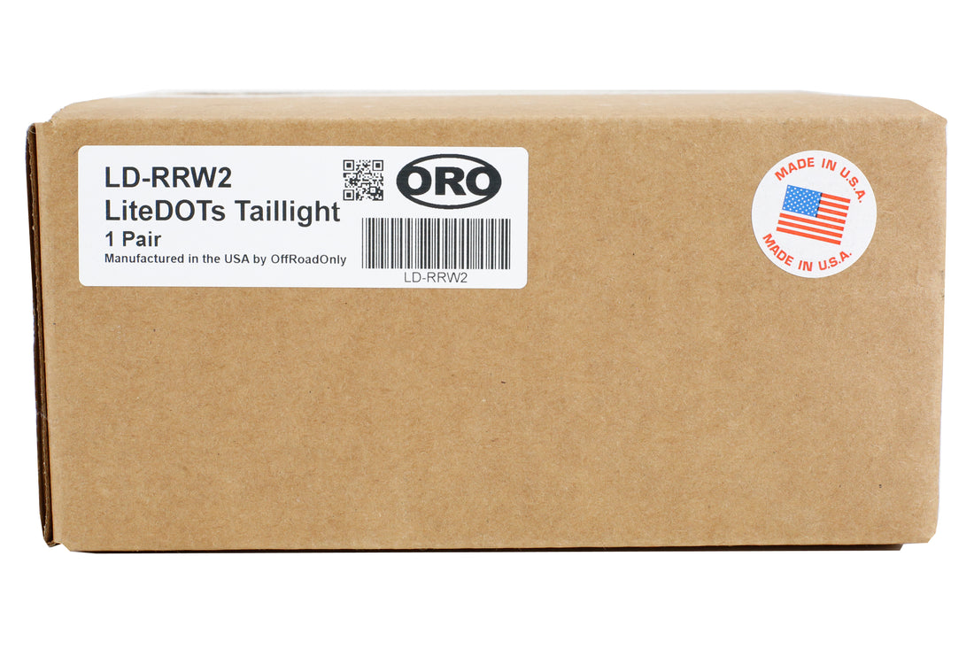 Off Road Only LED Tail Lights 5in Round Red/White Pair LiteDOT