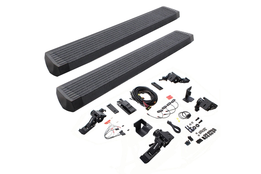 Go Rhino E1 Electric Running Board Kit w/ Brackets (Bedliner Coating)
