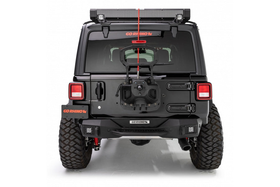 Go Rhino Rockline Rear Stubby Bumper - Textured Black
