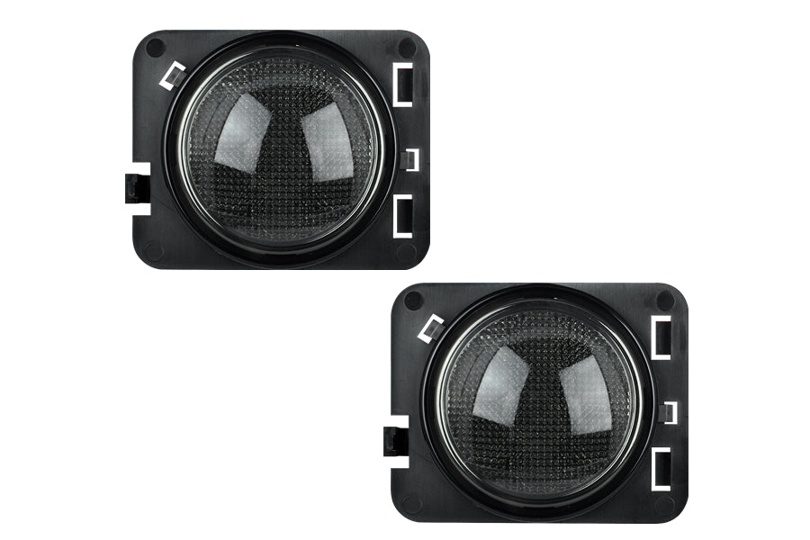 RECON Round Front Fender LED Lights - Smoked Lens