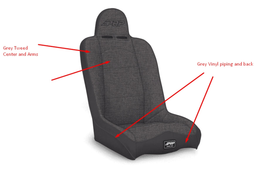 PRP Seats Daily Driver High Back Seat Grey
