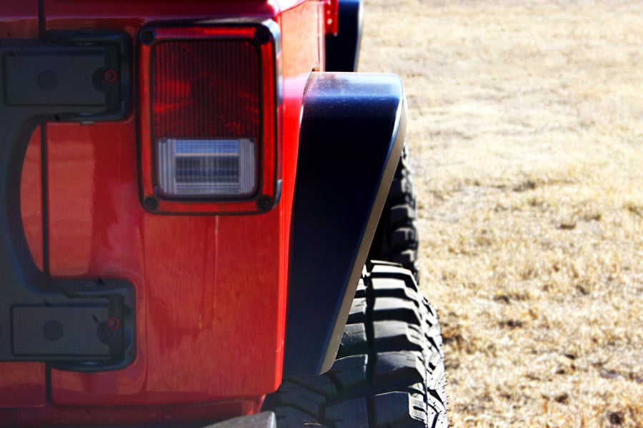 Nemesis Industries Notorious Dovetail Rear Fender Flares - Black, w/Skeletos