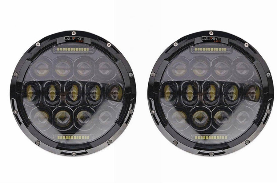 Quake LED Tempest Series 7in RGB Headlights - Quad Lock/Interlock Compatible