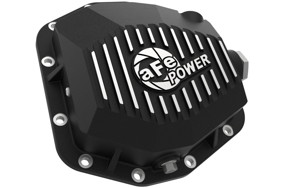 aFe POWER Pro Series D44 Rear Differential Cover Black w/ Machined Fins