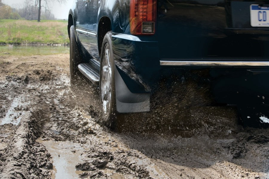Weather Tech No Drill, Laser Measured, Custom Mud Flaps, Rear Pair, Black