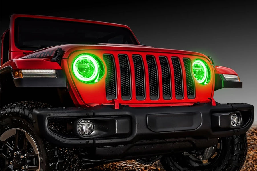 Oracle LED Headlight Surface-Mount Halo Kit - Green