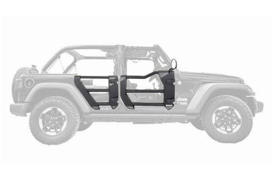 Go Rhino Trailline Front Tubular Doors - Textured Black