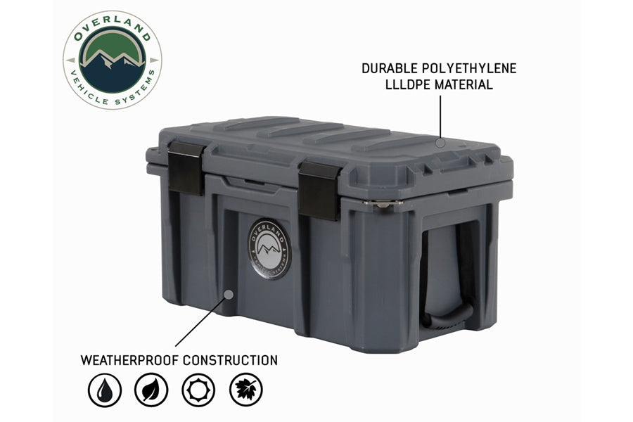 Overland Vehicle Systems 53 QT Dry Box Storage - Dark Grey