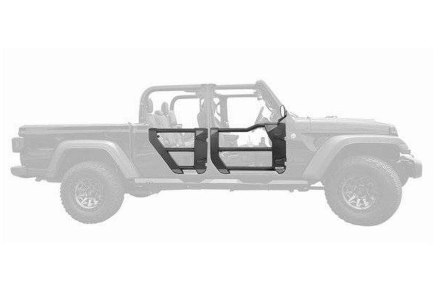 Go Rhino Trailline Front Tubular Doors - Textured Black