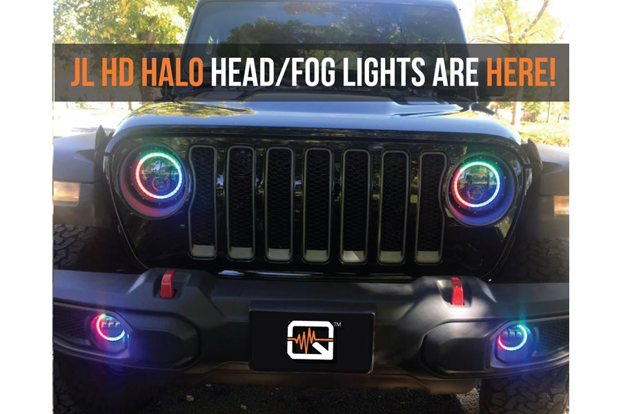 Quake LED Tempest Series 9in HD-RGB Headlights