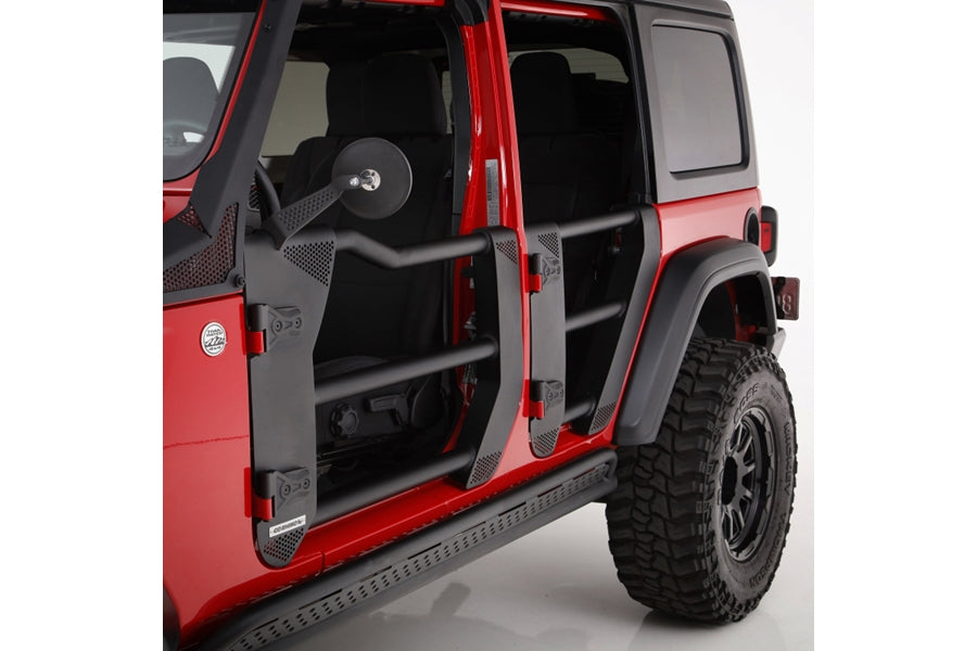 Go Rhino Trailline Rear Tubular Doors - Textured Black