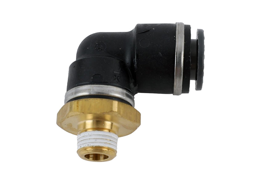 AccuAir Suspension 90Deg Swivel Elbow (3/8in DOT/PTC - 1/8in NPT)
