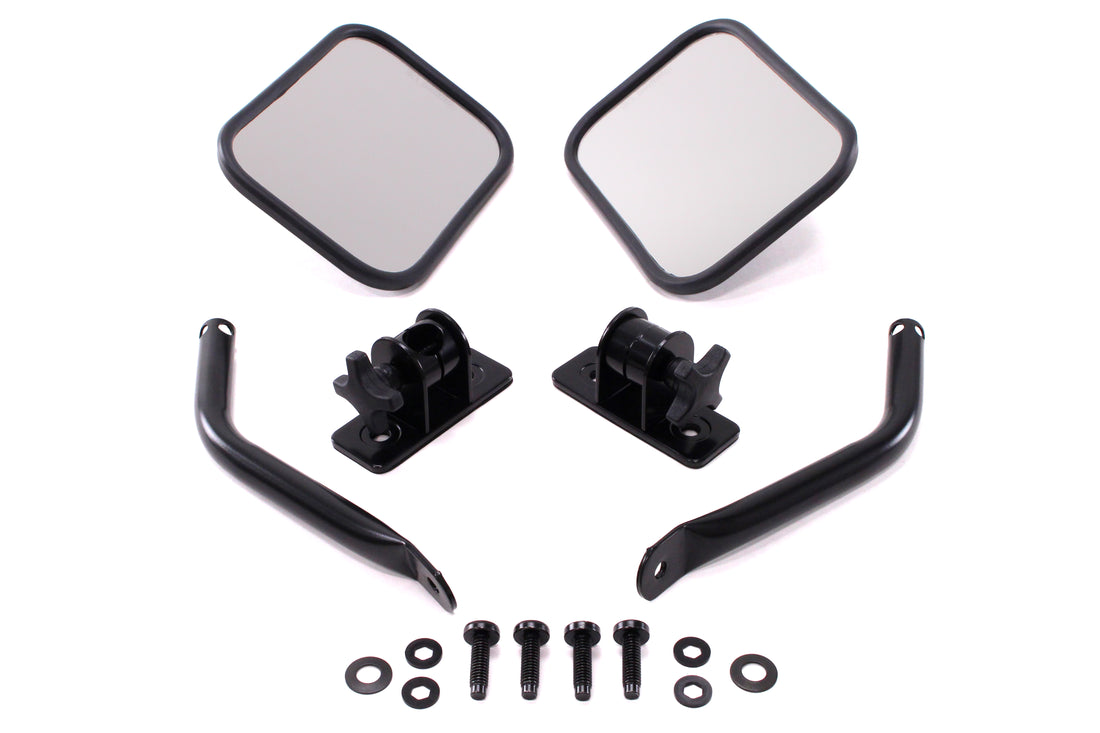 Rugged Ridge Quick Release Mirrors Black