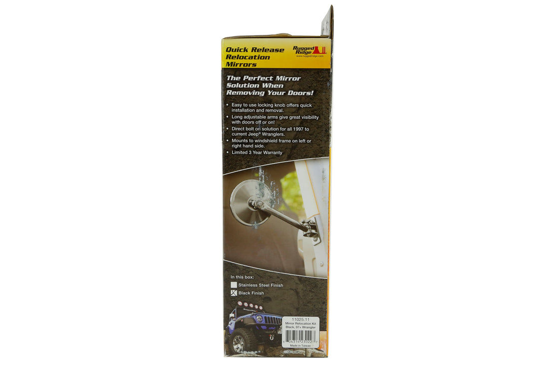 Rugged Ridge Quick Release Mirror Relocation Kit