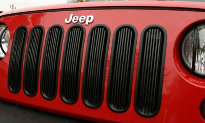 Rugged Ridge Outer Rings w/Billet Grill Inserts Black