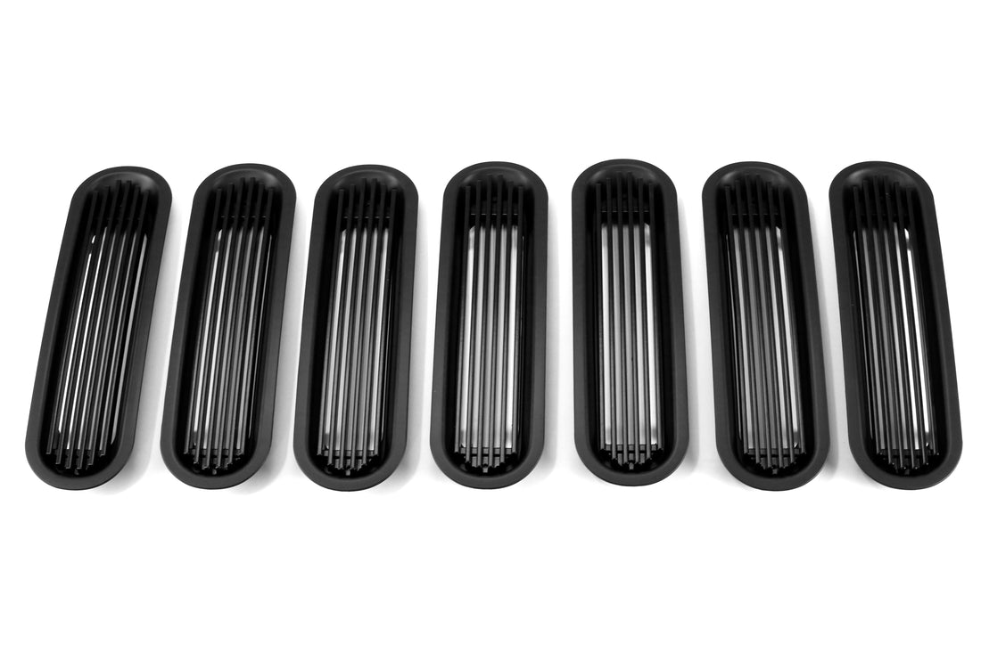 Rugged Ridge Outer Rings w/Billet Grill Inserts Black