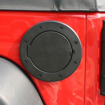 Rugged Ridge Non-Locking  Black Aluminum Gas Cap Door