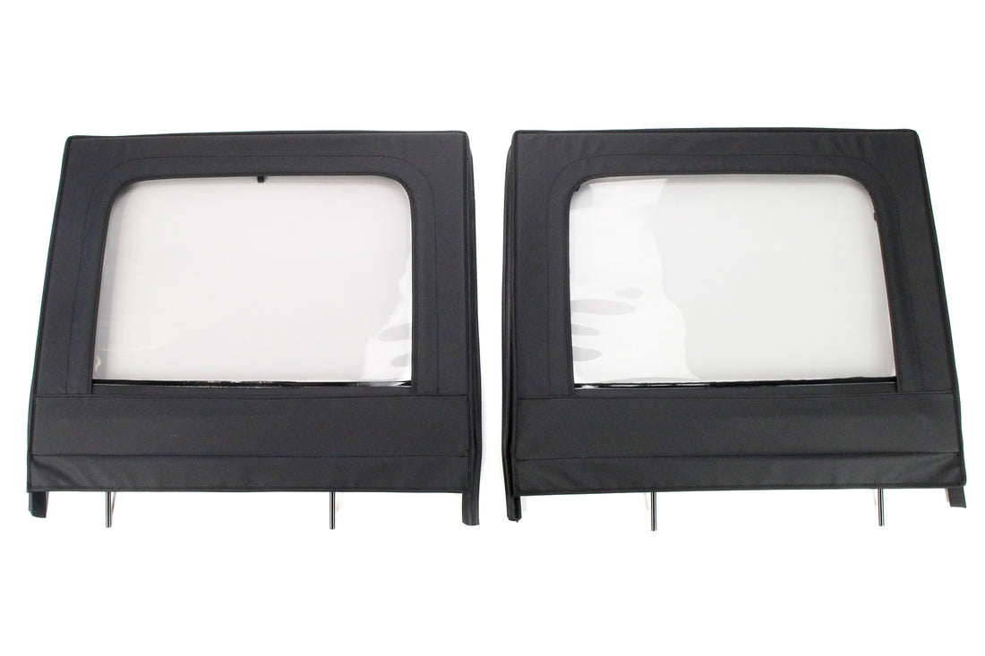 Rugged Ridge Rear Upper Soft Doors Diamond Black