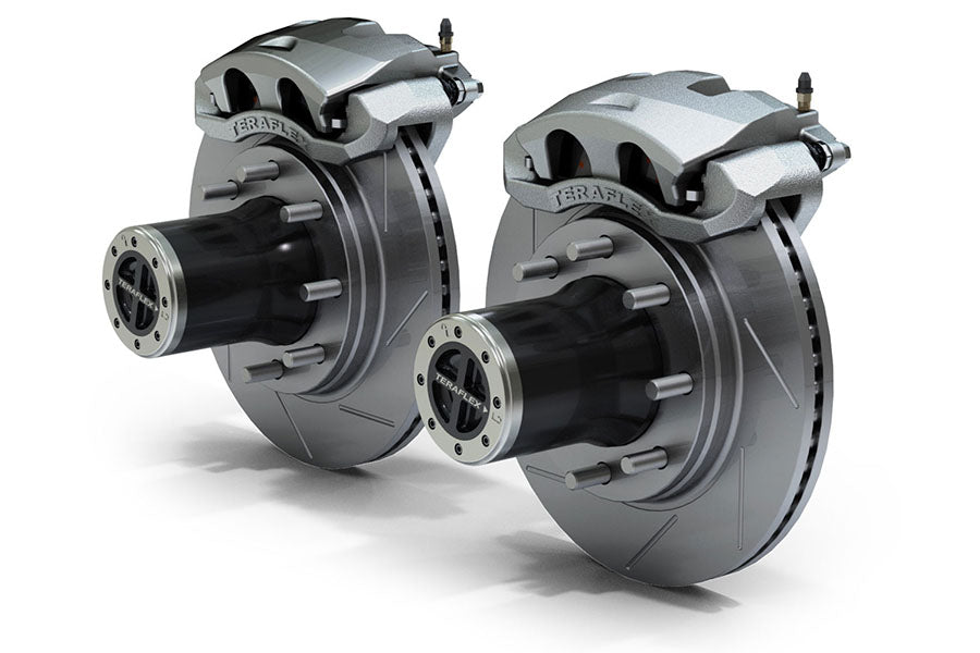 Teraflex JK Front 8-Lug Locking Hub Conversion Kit w/ Big Brakes Slotted Rotors