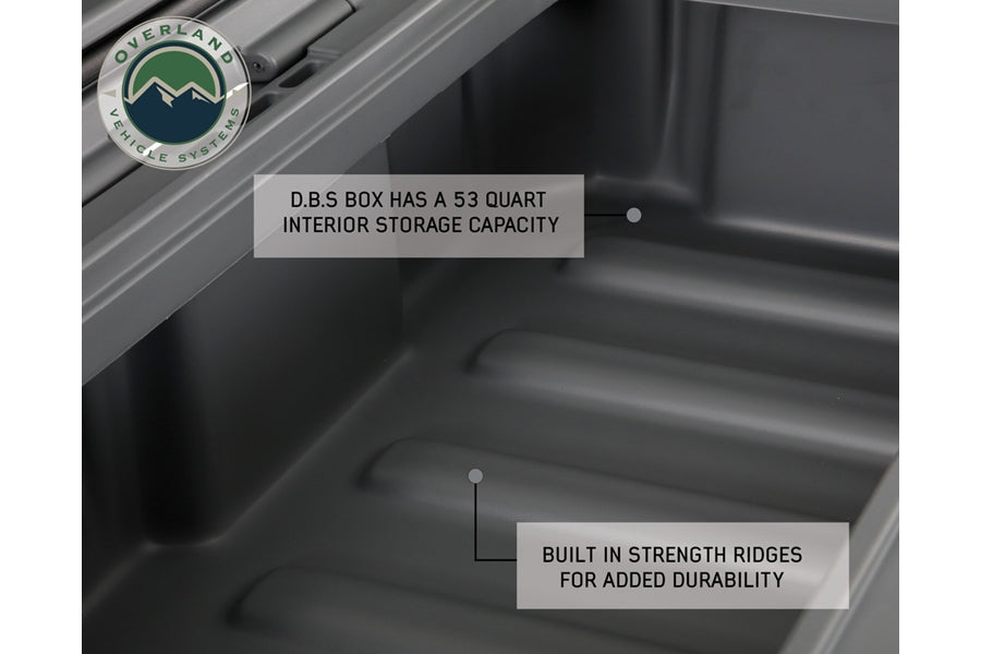 Overland Vehicle Systems 53 QT Dry Box Storage - Dark Grey